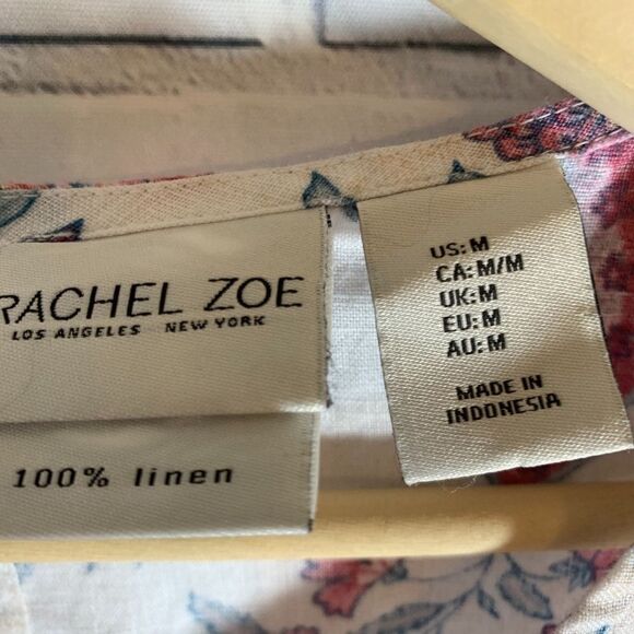 Rachel Zoe 100% Linen Printed Shift Dress Size M - Picture 3 of 3